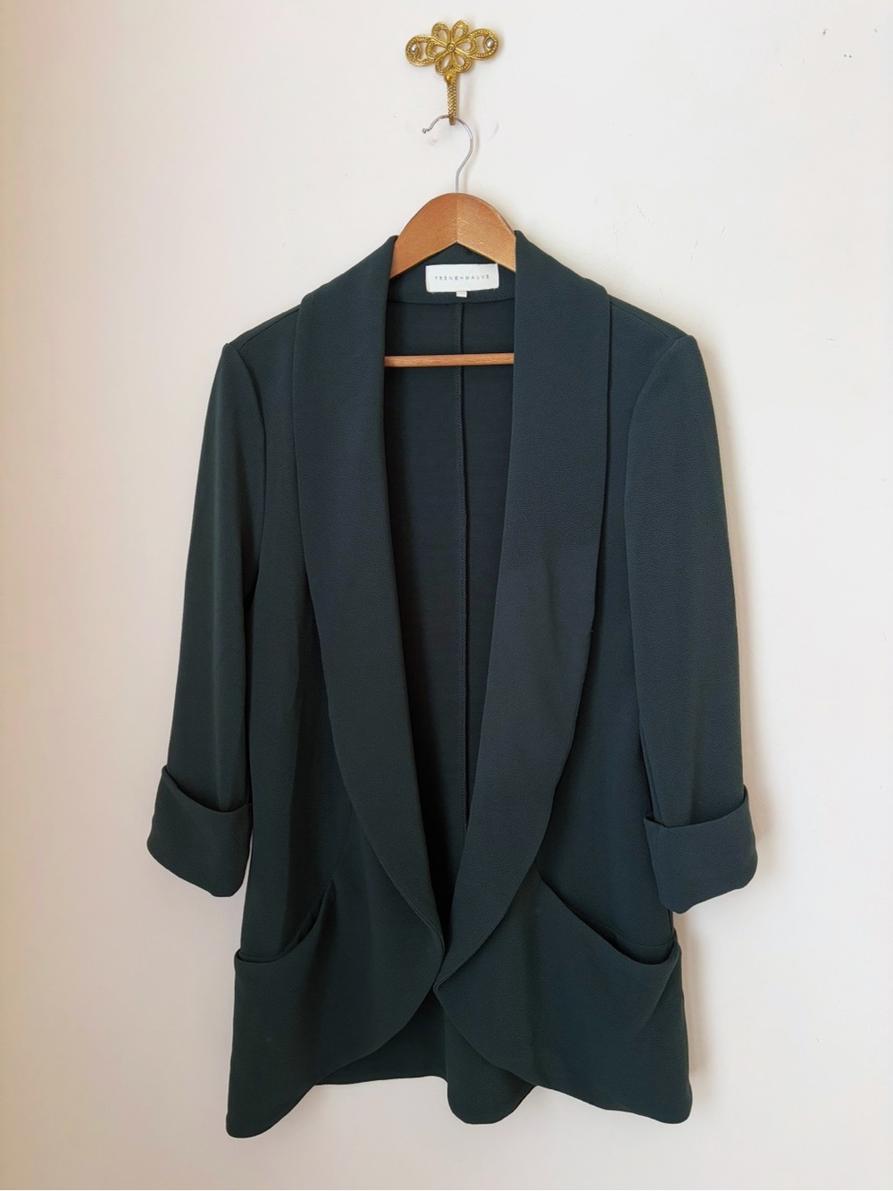 Frenchmauve Green Soft Knit Melanie Blazer XL
